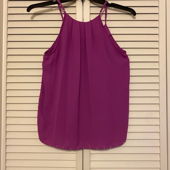 Pixley (Stitch Fix) Ladies Zania Fuchsia Silver Stud Detail Dressy Tank - XS - Picture 8 of 8
